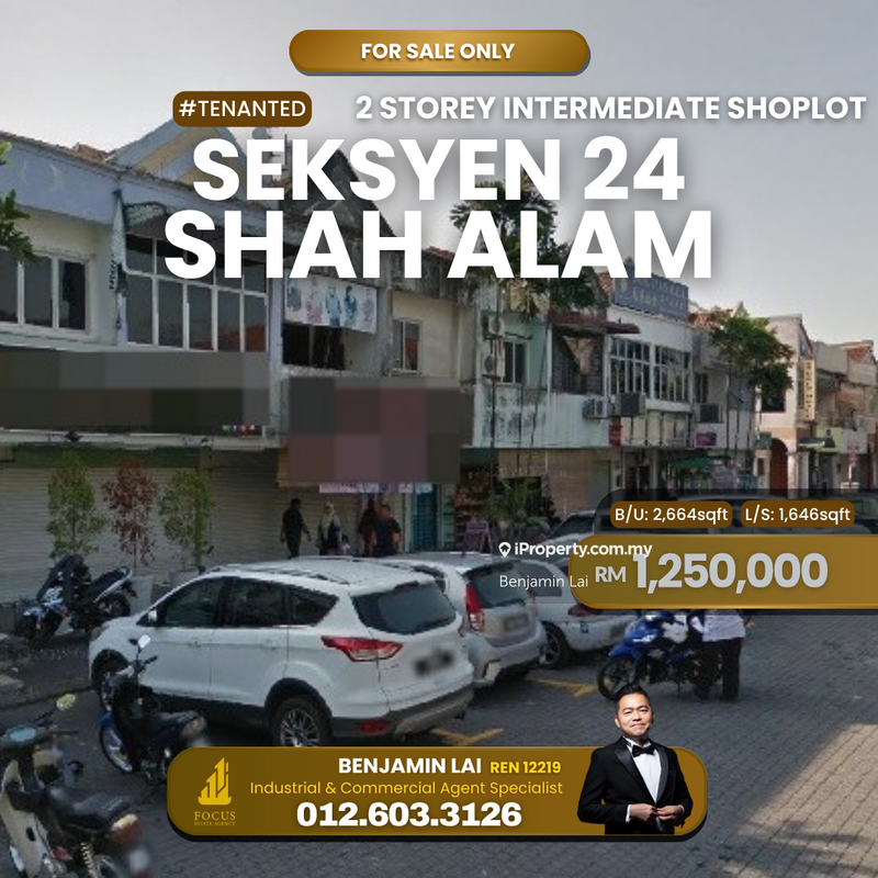 For Sale - 2 Storey Shop Seksyen 24 Shah Alam Selangor