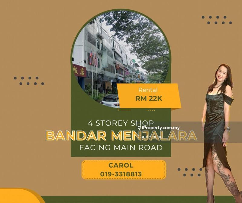 For Rent - 🔥🔥Facing Main Road High Traffic Bandar Menjalara 3 Storey Shop For Rent