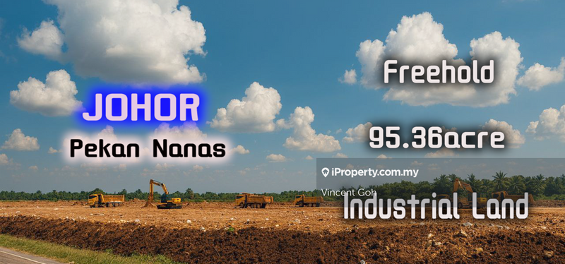 For Sale - Johor Pekan Nanas 95.36acre Freehold Light & Medium Indusrtrial Land