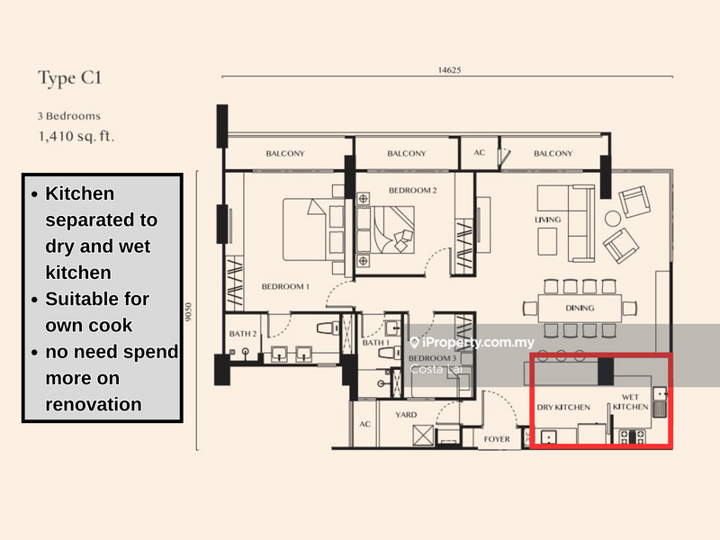 Residensi Servis untuk Dijual di The Corliss Residence @ The NorthBank oleh Costa Lai - iProperty.com.my