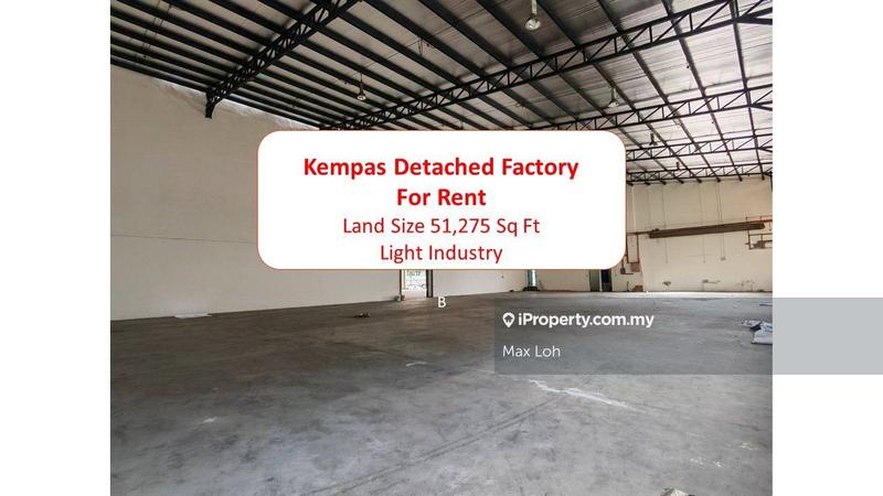 For Sale - Kempas, Detached Factory, Land 51,275 Sqf