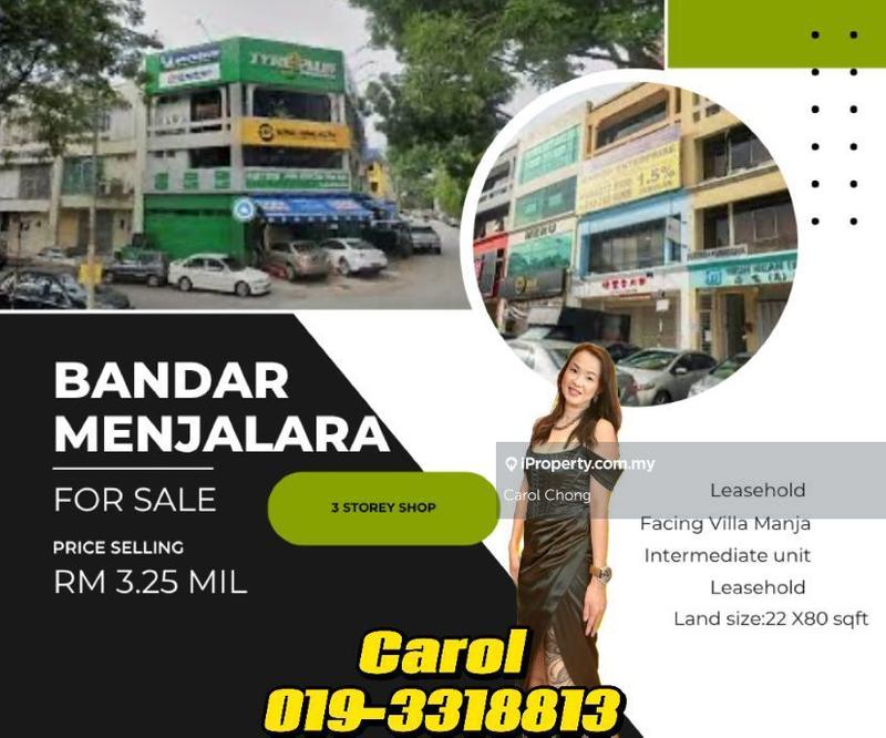 For Sale - Bandar Menjalara @ kepong 3storey shop For Sales 💢💢