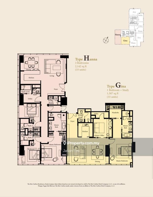 Kediaman Servis untuk Dijual di The Ritz-Carlton Residences oleh Jason Teo - iProperty.com.my