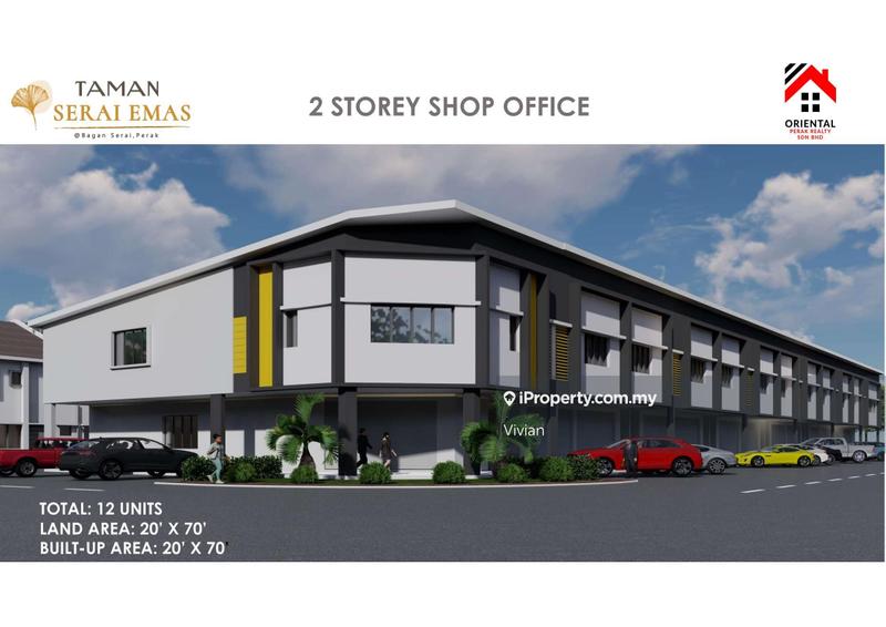 For Sale - Pejabat Kedai 2 Tingkat di Bagan Serai, Perak
