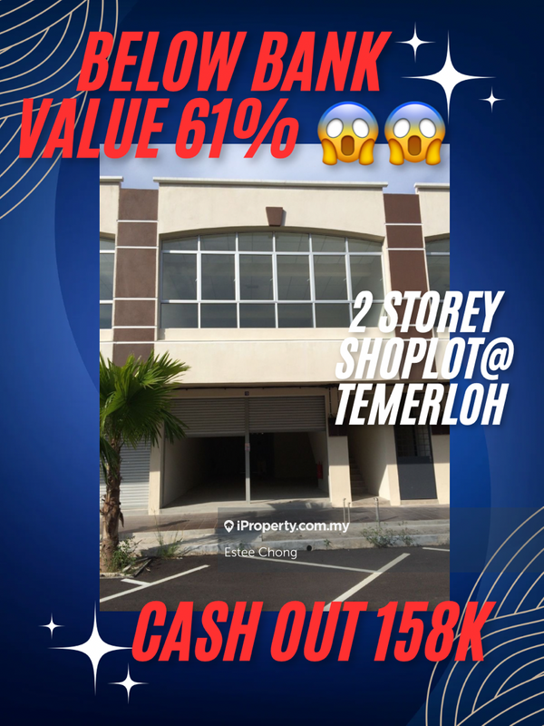 For Sale - Below market 61% 2 Storey Shoplot Temerloh Pahang Cash Out 158k