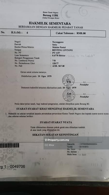 Commercial Land for Sale in Besut, Terengganu by CC Khor - iProperty.com.my