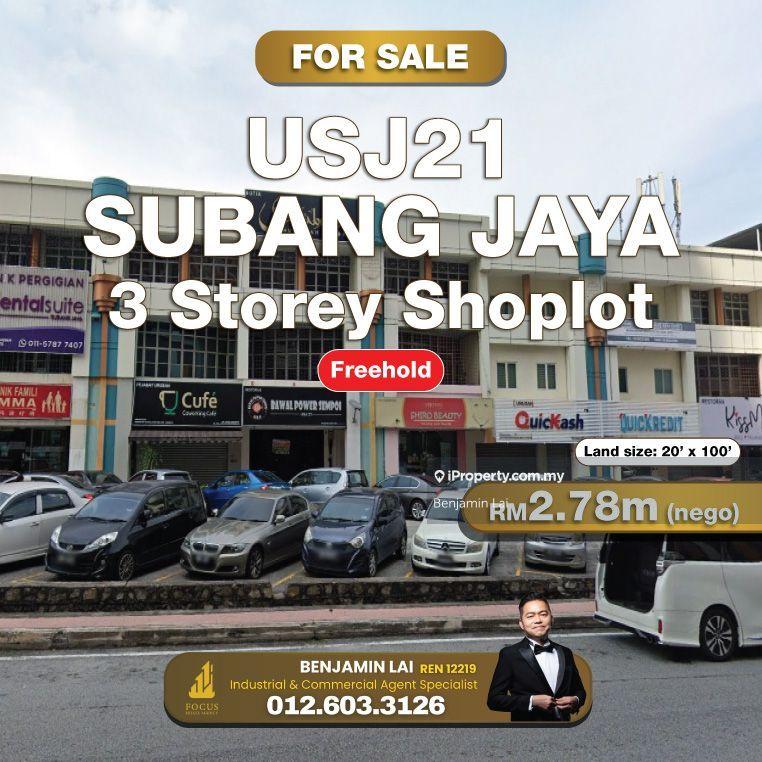 For Sale - USJ21 Subang Jaya @ 3 Storey Shoplot For Sale