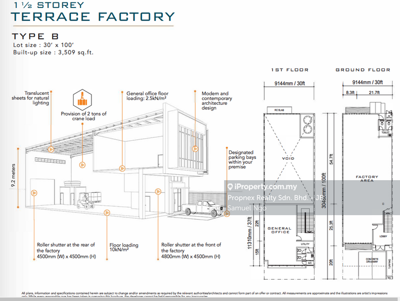 For Sale - Empire Park 1.5 Storey Factory, Lagenda Putra, Indahpura, Kulai