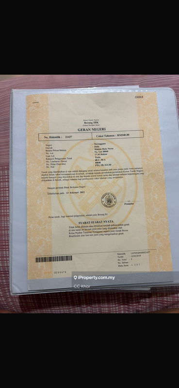 Tanah Pertanian untuk Dijual di Kampung Teris, Hulu Telemung oleh CC Khor - iProperty.com.my