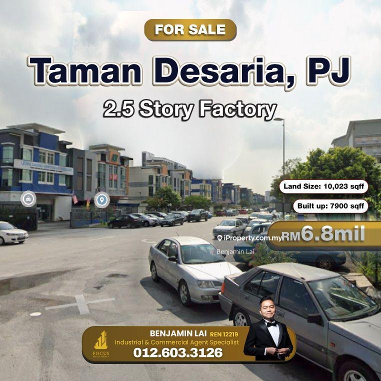 For Sale - Taman Desaria, PJ 2.5 Story Factory For Sale