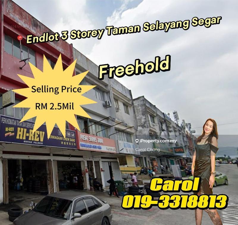 For Sale - (Endlot) 3 Storey Shop Taman Selayang Segar For Sales