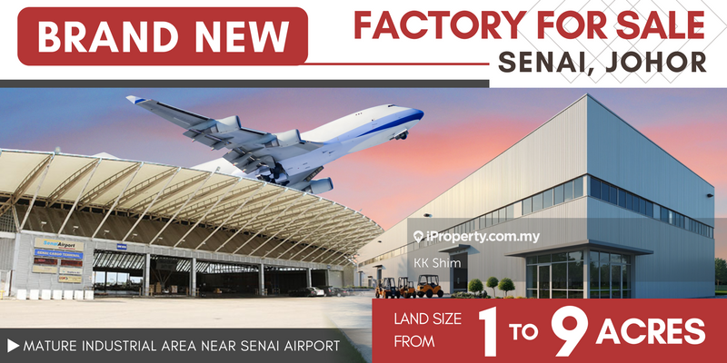 For Sale - [BRAND NEW] Senai 254,862 sqft 1.5 Storey Detached Factory for Sale