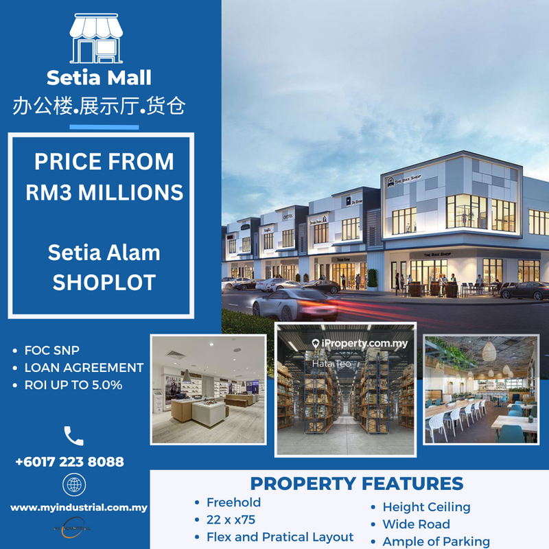 Shop for Sale in Seksyen U13, Setia Alam by Hata Teo - iProperty.com.my