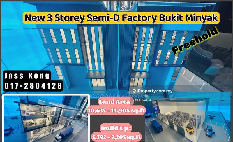 For Sale - 3 Storey Detached Light Indusrty | Bukit Minyak | Penang