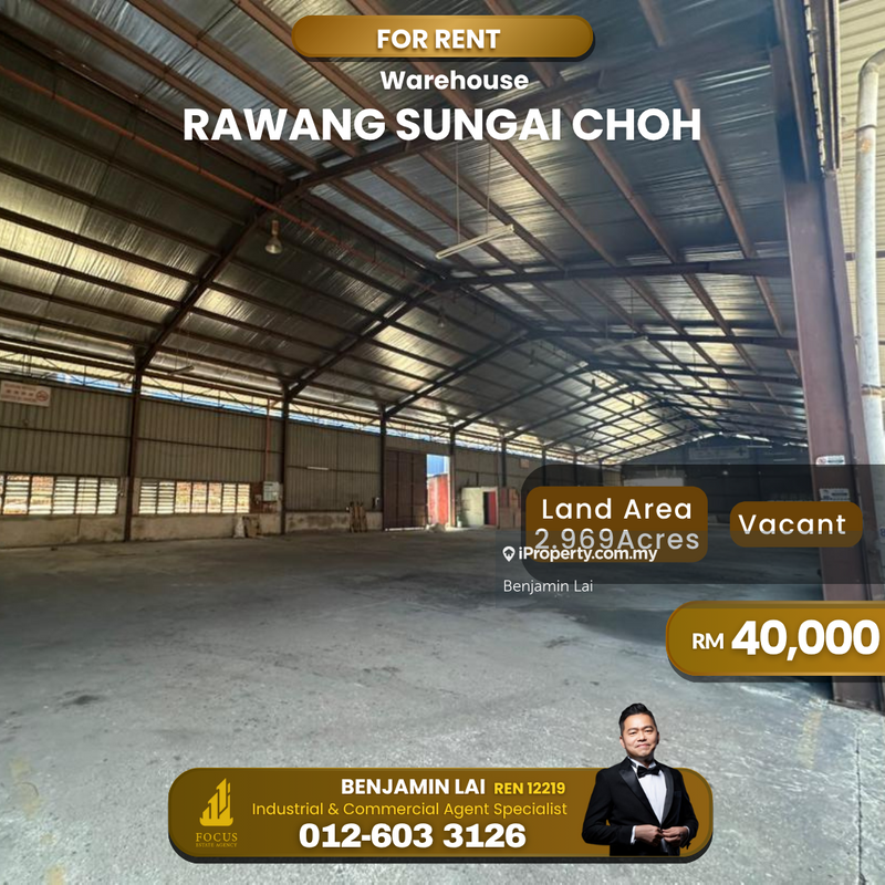 For Rent - Sungai Choh Rawang Warehouse For Rent