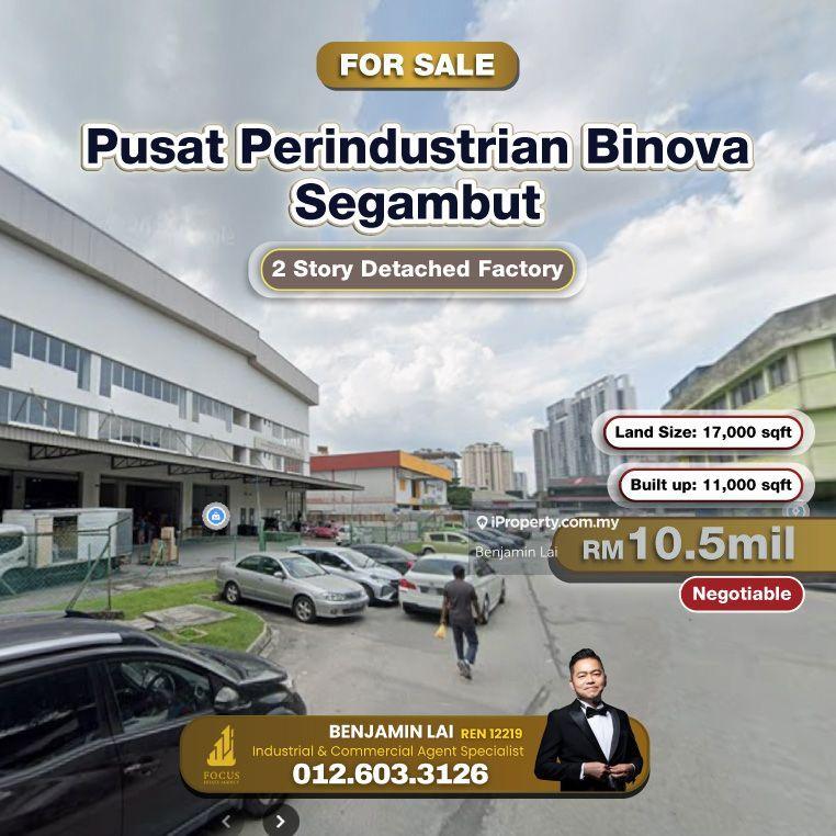 For Sale - Segambut, Pusat Perindustrian Binova 2 Story Detached Factory For Sale