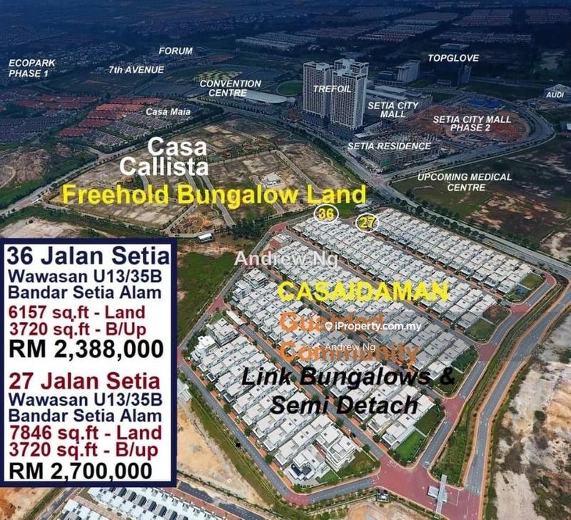 Banglo untuk Disewa di casa idaman, Setia Alam oleh Andrew Ng - iProperty.com.my