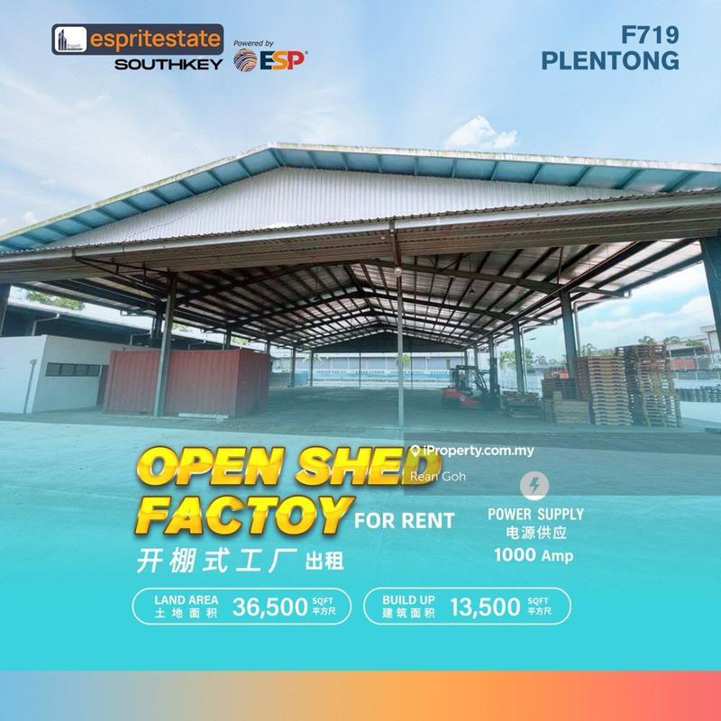 For Rent - Plentong Open Shed Factory