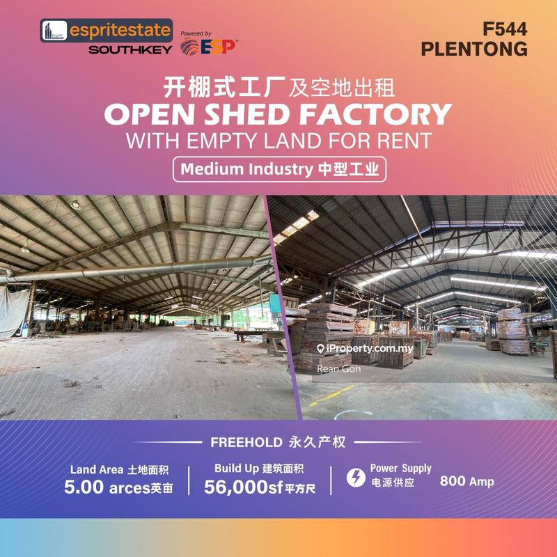 For Rent - Plentong Open Shed Factory
