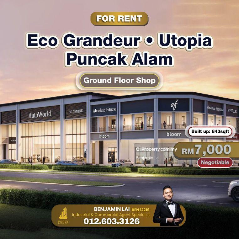 For Rent - Eco Grandeur Utopia, Puncak Alam Ground Floor Shop For Rent