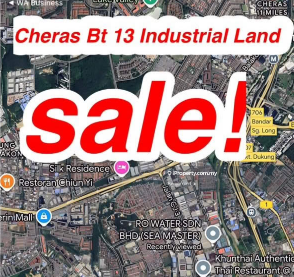 For Sale - Cheras Batu 13 Industrial Land For Sale
