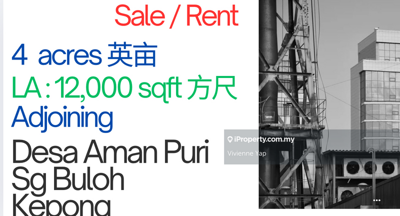 For Sale - Taman Sri Ehsan Bandar Sri Damansara Sg Buloh Desa Aman Puri