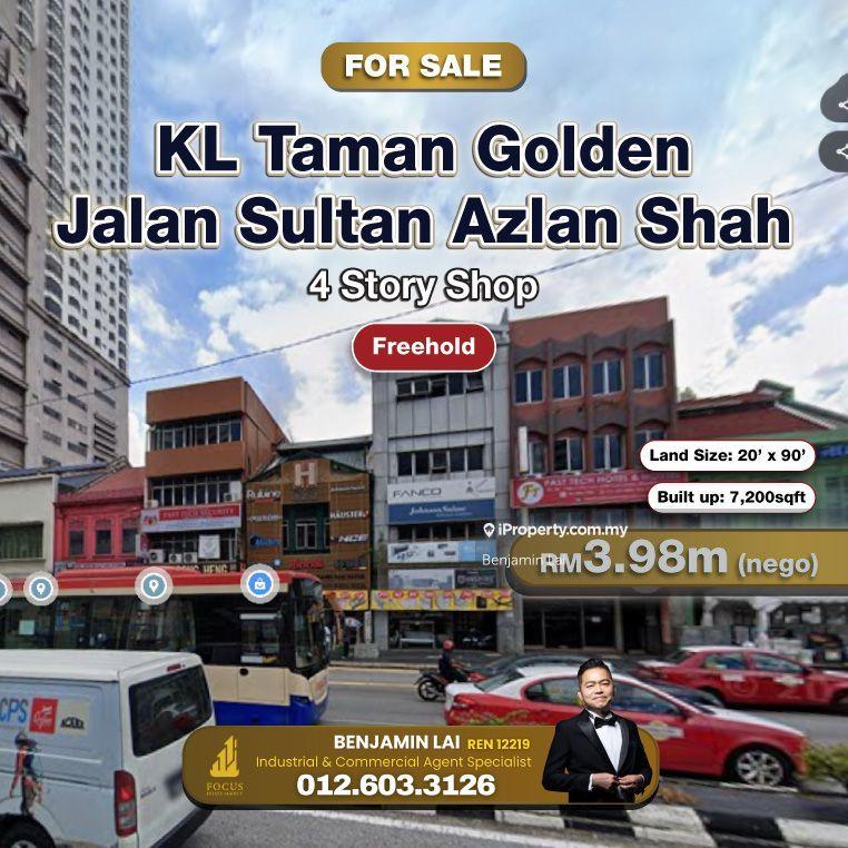 For Sale - Taman Golden, Jalan Sultan Azlan Shah 4 Story Shop For Sale
