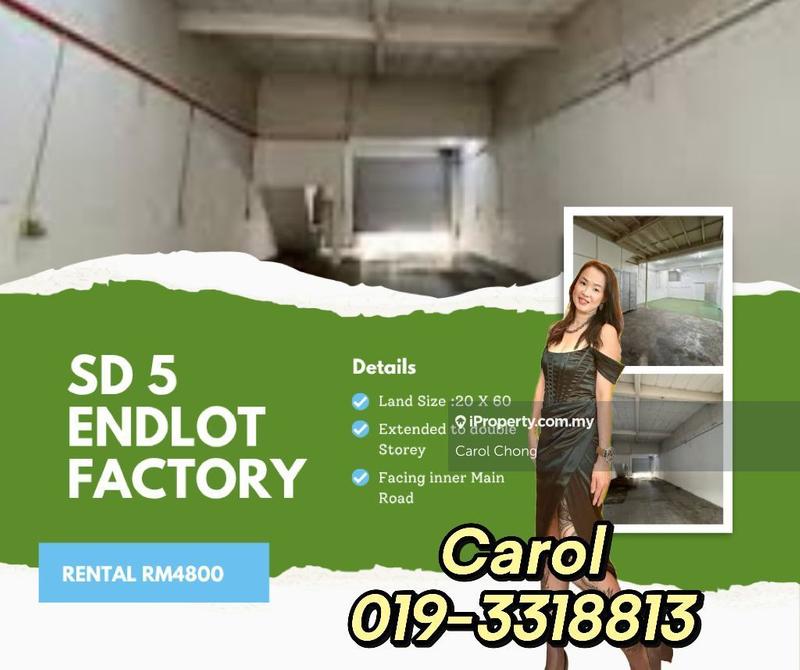 For Rent - Endlot SD5 Bandar Sri Damansara Single Storey Link Factory Extended Double Story For Rent