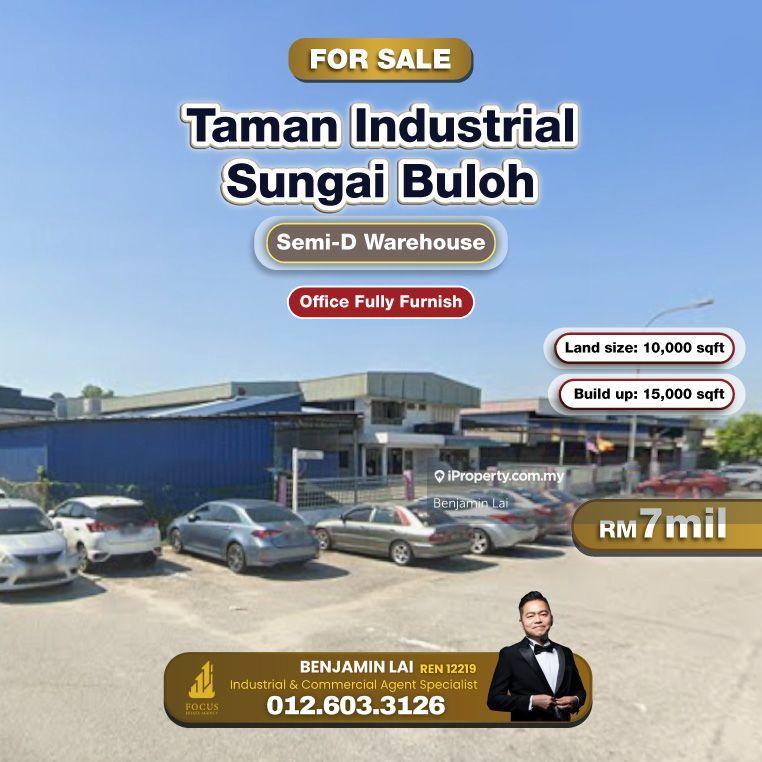 For Sale - Taman Industrial Sungai Buloh Semi-D Warehouse For Sales