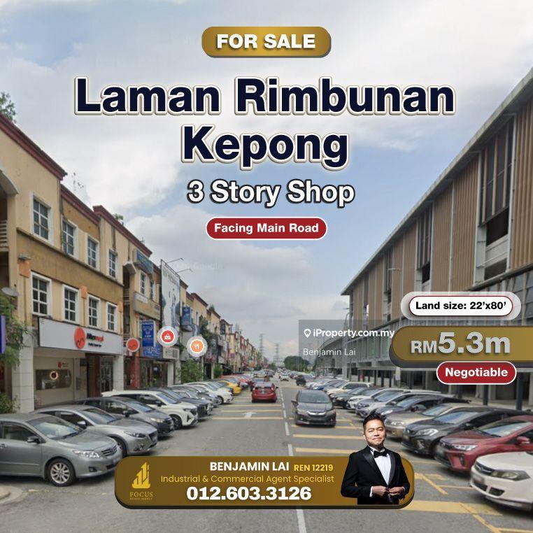 For Sale - Laman Rimbunan, Kepong 3 Story Shop For Sale