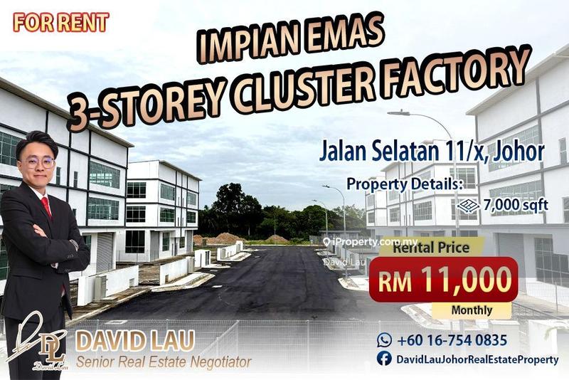 For Rent - Impian Emas 3-Storey Cluster Factory