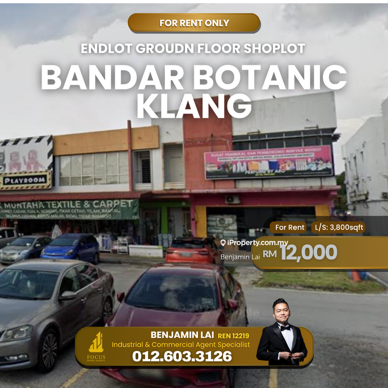 For Rent - Bandar Botanic Endlot Ground floor Shop Klang Bandar Botanik