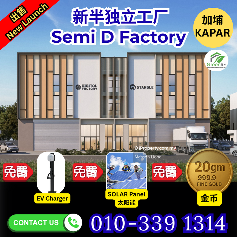 Semi-D Kilang untuk Dijual di Taman Bukit Kapar, Kapar oleh Manson Liong - iProperty.com.my