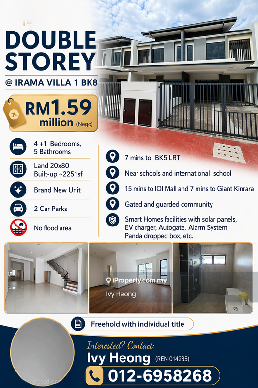 2-storey Terraced House for Sale in Bandar Kinrara Irama Villa 1,2,3,4, Bandar Kinrara by Ivy Heong - iProperty.com.my
