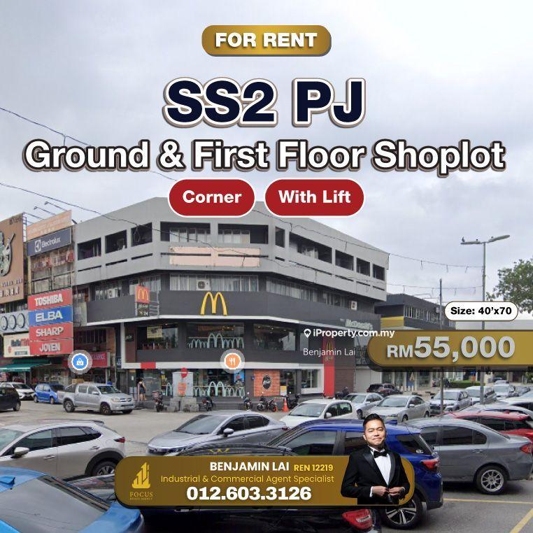 For Rent - SS2 PJ Ground & First Floor Shoplot (Corner) For Rent