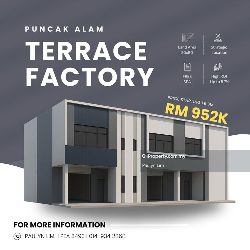 For Sale - Strategic Location 𝗧𝗘𝗥𝗥𝗔𝗖𝗘 𝗙𝗔𝗖𝗧𝗢𝗥𝗬 in Central Hub of Puncak Alam