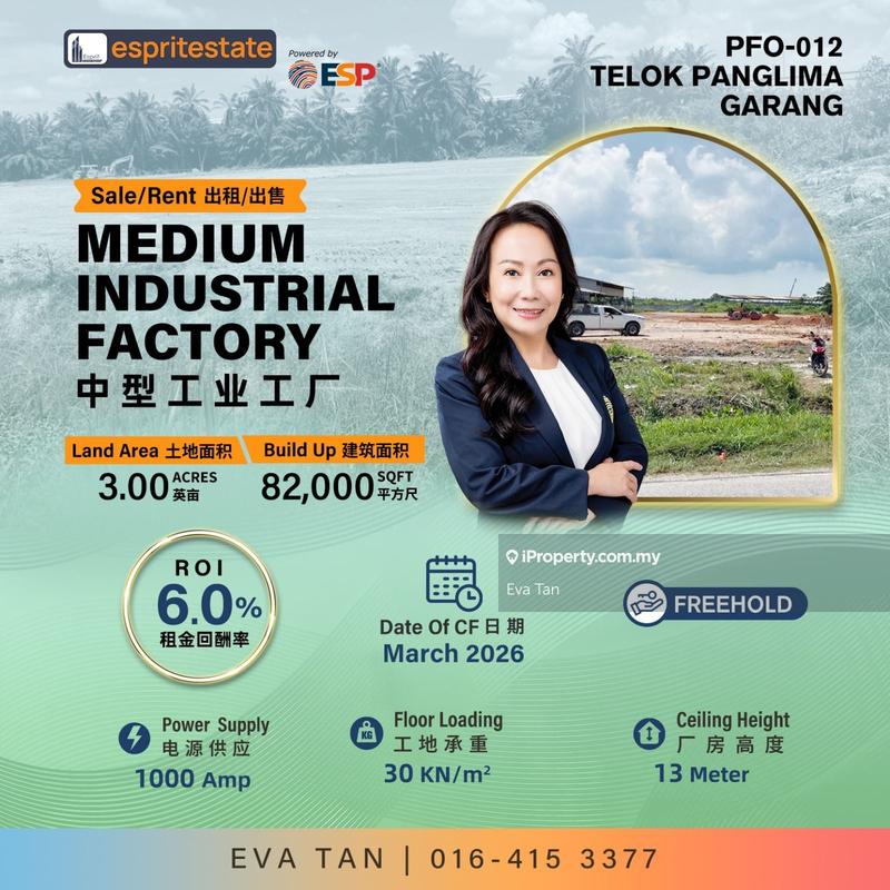 For Sale - Newly Detached Factory at Telok Panglima Garang