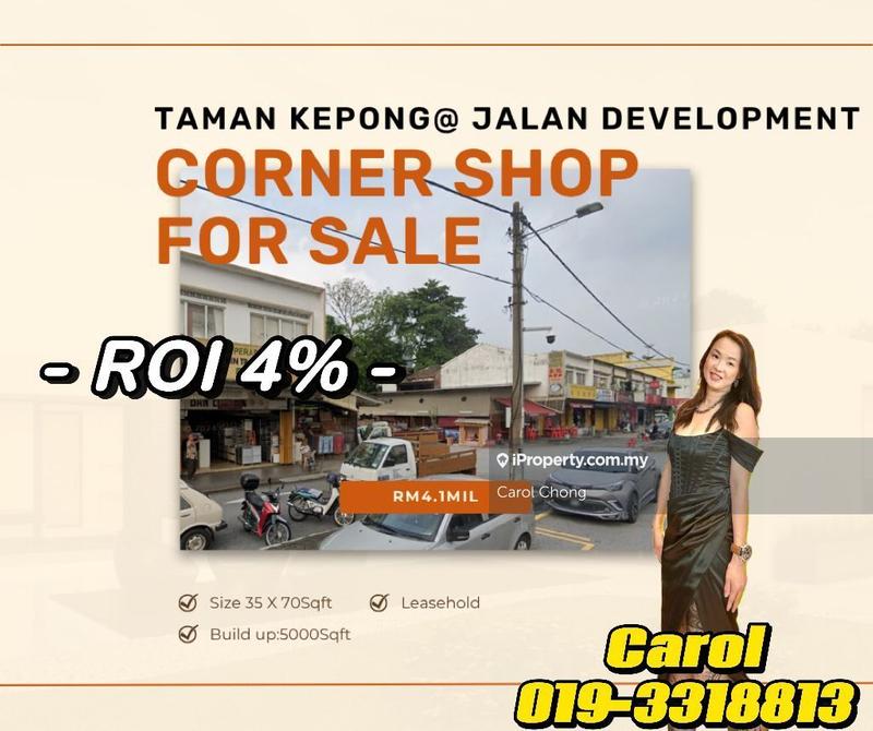 For Sale - Taman kepong @Jln Development Corner 2storey For Sale