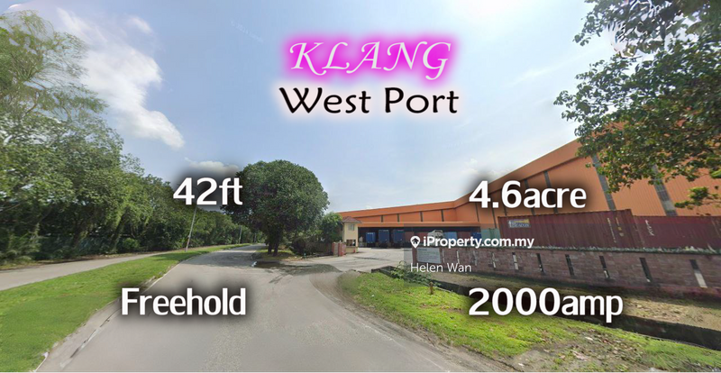 For Sale - 4.6acre Freehold Factory West Port Klang Taman Perindustrian Pulau Indah
