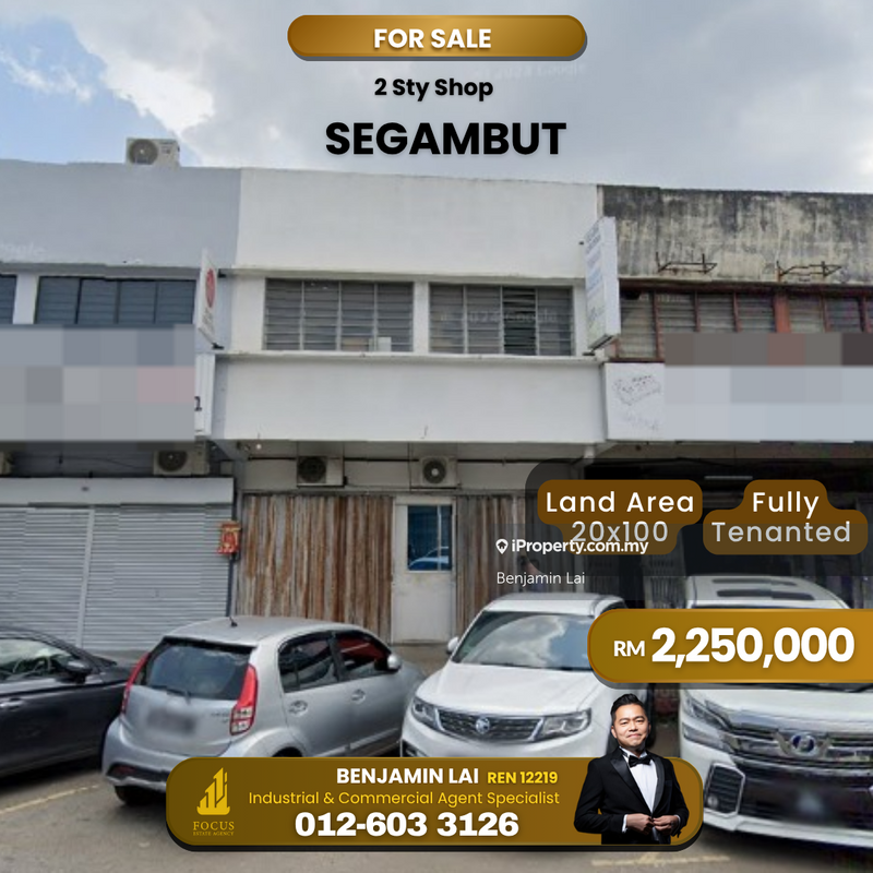For Sale - Segambut Pusat, Segambut 2 Storey Shop Lot for Sale