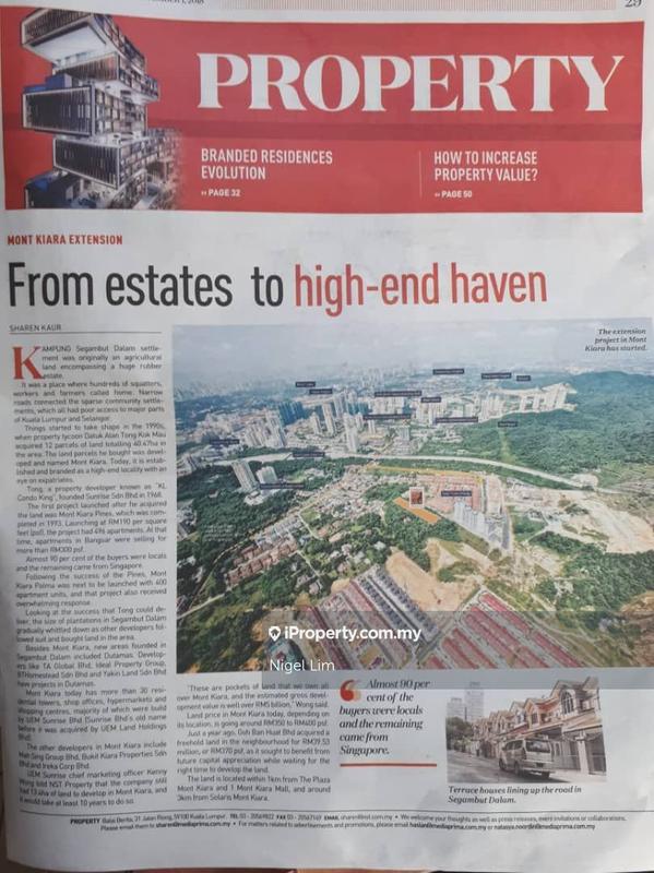 Residential Land for Sale in North Kiara, Segambut by Nigel Lim - iProperty.com.my