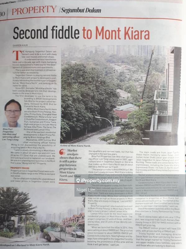 Residential Land for Sale in North Kiara, Segambut by Nigel Lim - iProperty.com.my