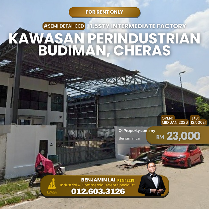 For Rent - 1.5sty Semi Detached Kawansan Perindustrian Budiman Kpb 3