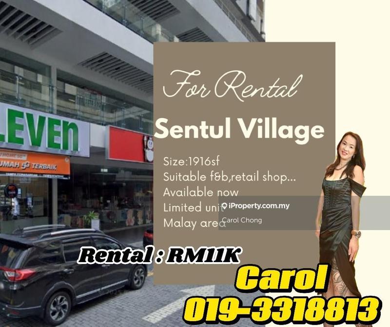 For Rent - Limited Prime Location Sentul Point@ Ground Floor ShopLot For Rent