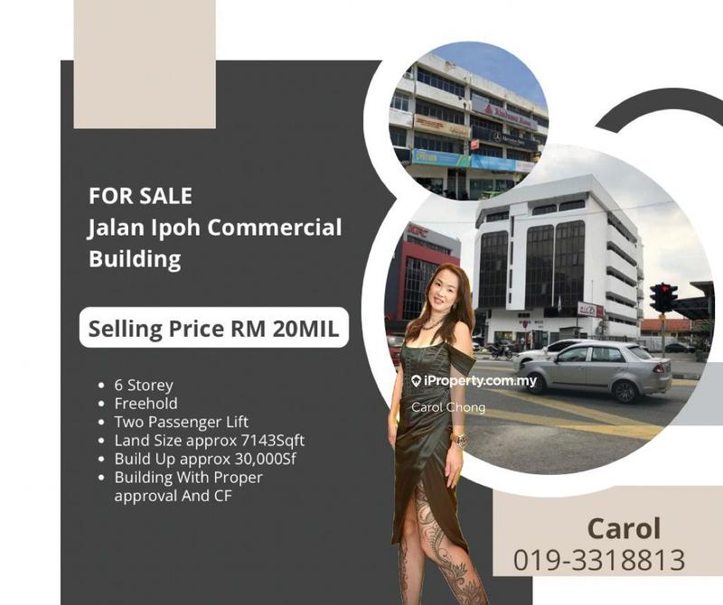 For Sale - ROI 5.4% 6 storey Jalan Ipoh Commercial Building With Passenger Lift For Sales