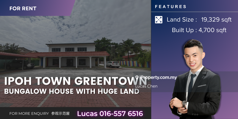 For Rent - Ipoh Town Greentown Bungalow House with big land
