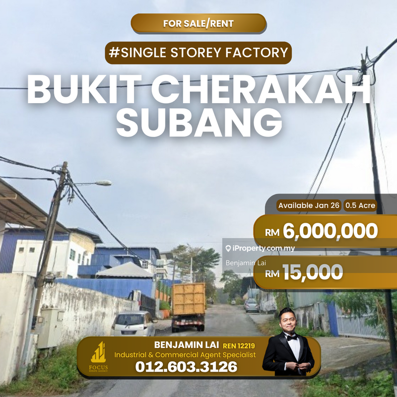 For Rent - Bukit Cherakah 1sty Factory Warehouse Subang Seksyen U9