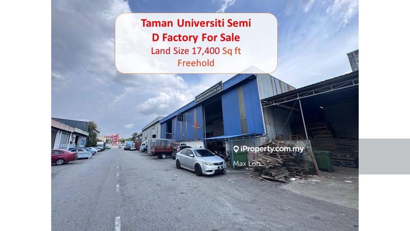 For Sale - Taman Universiti,Adjoining Semi D Factory, Land 17.4k Sqf