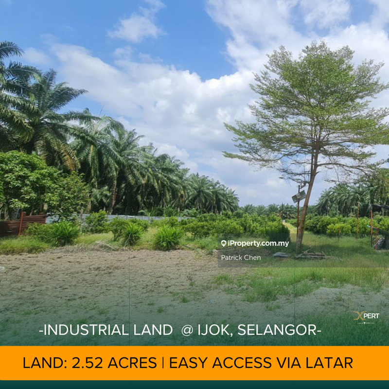 For Sale - RM45psf Only, 2.52 acres Industrial Land at Ijok, Kuala Selangor