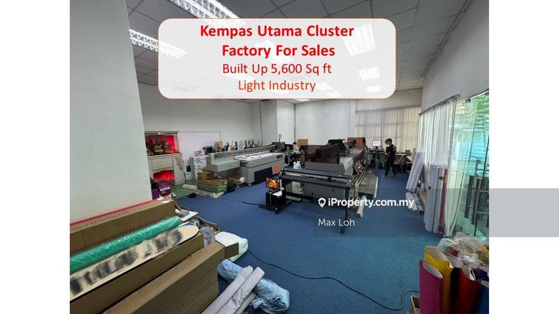 For Sale - Kempas Utama, Cluster Factory, Bua 5.6k Sqf